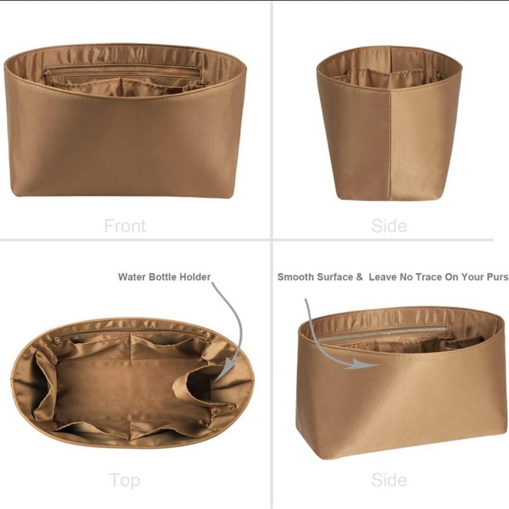 ZTUJO Silk Purse Organizer with Zipper, Silky Smooth, Bag Organizer